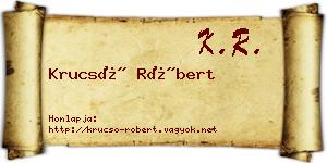 Krucsó Róbert névjegykártya