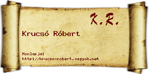 Krucsó Róbert névjegykártya