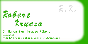 robert krucso business card