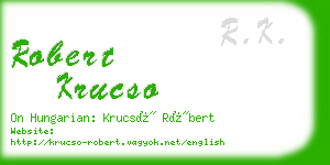 robert krucso business card